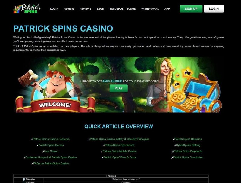 PatrickSpins Casino: A Quick Take